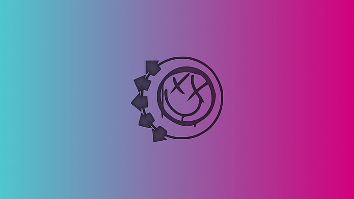 Logo Nirvana, pink, biru, minimalis, Blink-182, Wallpaper HD