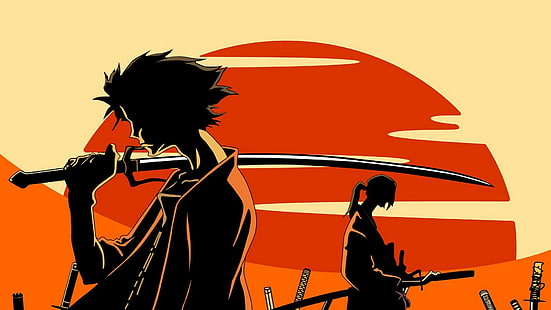 samouraï, Samurai Champloo, anime, Jin (Samurai Champloo), Mugen, Fond d'écran HD HD wallpaper