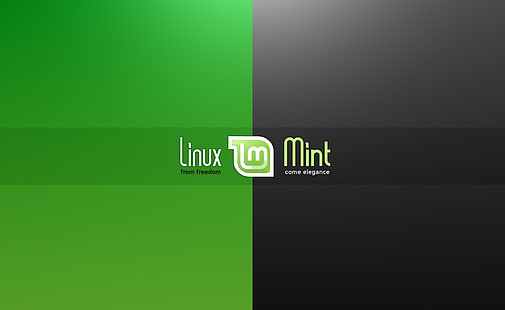 리눅스 민트, 검은 색과 녹색 리눅스 민트 로고, 컴퓨터, 리눅스, 리눅스 민트, 돔 리눅스, 민트와 우아함, HD 배경 화면 HD wallpaper