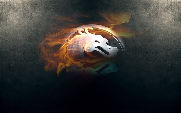 Logo Mortal Kombat, smok, Mortal Kombat, Tapety HD