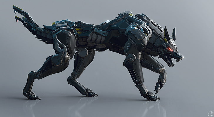 เมคหมาป่าหุ่นยนต์เดินตาแดง 3D, วอลล์เปเปอร์ HD