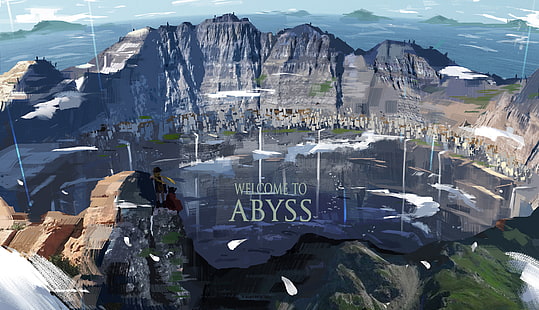 Anime, Made In Abyss, Wolke, Natur, Regu (Made in Abyss), Riko (Made in Abyss), Landschaft, Stadt, HD-Hintergrundbild HD wallpaper