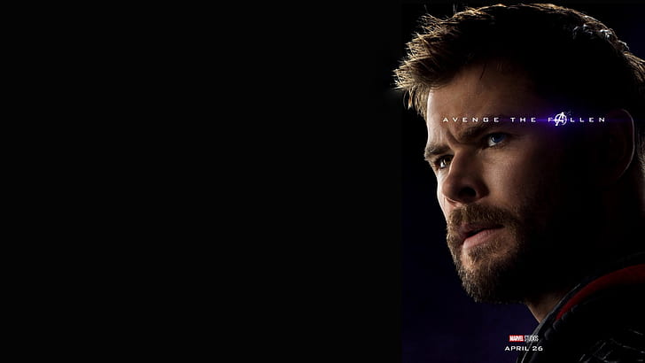 Thor, Chris Hemsworth, Avengers: Endgame, Avengers Finale, Terpily Thanos, Sfondo HD