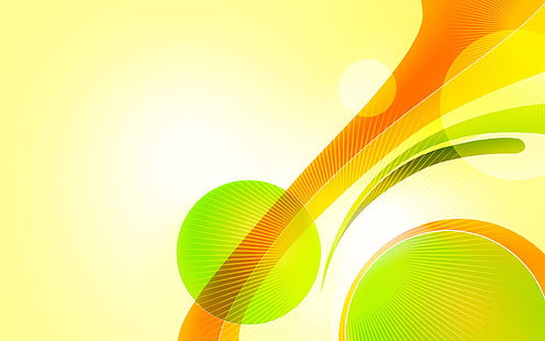 Gran colorido abstracto, círculo, verde, amarillo, Fondo de pantalla HD HD wallpaper