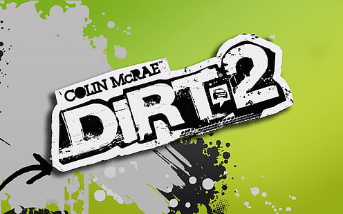 Обои Dirt 2, грязь 2, Colin Mcrae, игра, шрифт, гонки, HD обои HD wallpaper