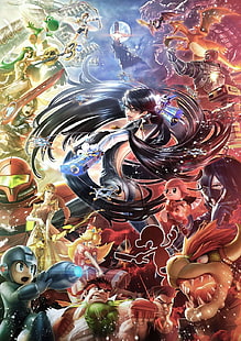 Super Smash Brothers, Bayonetta, Bayonetta 2, HD wallpaper HD wallpaper