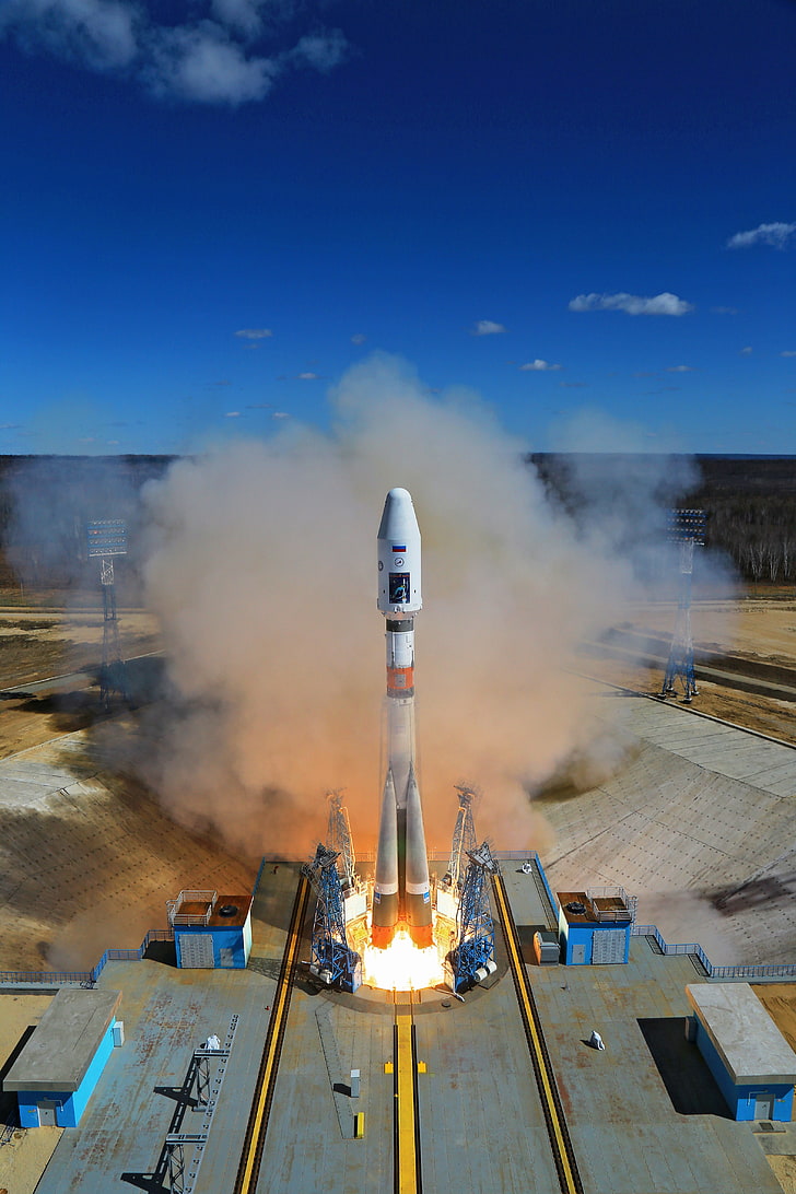 Roscosmos, Vostochny Cosmodrome, Soyuz, Sfondo HD, sfondo telefono