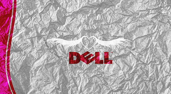 Dell Latitude, logotipo de Dell, computadoras, Dell, rosa, blanco, Fondo de pantalla HD HD wallpaper