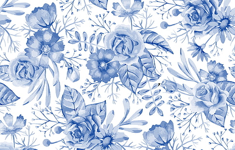  Flowers, pattern, seamless, Floral, HD wallpaper HD wallpaper