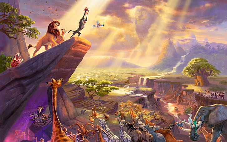 Le Roi Lion dessin Sunlight Disney HD, le film de roi lion illustratin, numérique / oeuvre d'art, dessin, la, lumière du soleil, lion, disney, roi, Fond d'écran HD
