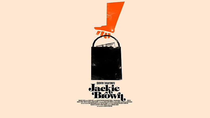 Jackie Brown, film, minimalis, karya seni, penulisan, Wallpaper HD