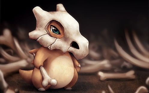 Pokemon Cubone illustration, Pokémon, digital art, cubone, HD wallpaper HD wallpaper