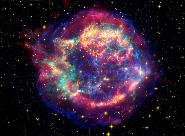 Remanente de supernova, fondo de pantalla galaxia espacial, 3D, espacio, Fondo de pantalla HD