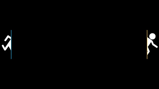 Schwarzer Hintergrund, Portal, Videospiele, HD-Hintergrundbild HD wallpaper