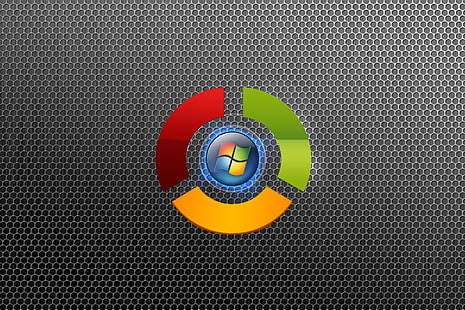 Logo Microsoft Windows 7, komputer, tekstura, logo, emblemat, Windows, Google, przeglądarka, system operacyjny, komórka, Chrome, Tapety HD HD wallpaper