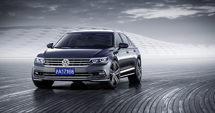 sedan, Volkswagen Phideon, Salão do Automóvel de Genebra 2016, HD papel de parede