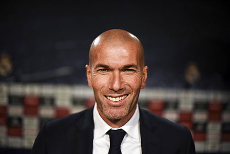 Herren schwarzer Blazer, Zinedine Zidane, Real Madrid, Fußball, HD-Hintergrundbild HD wallpaper