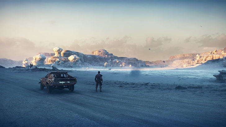 black vehicle, Mad Max, vehicle, futuristic, science fiction, Mad Max (game), HD wallpaper