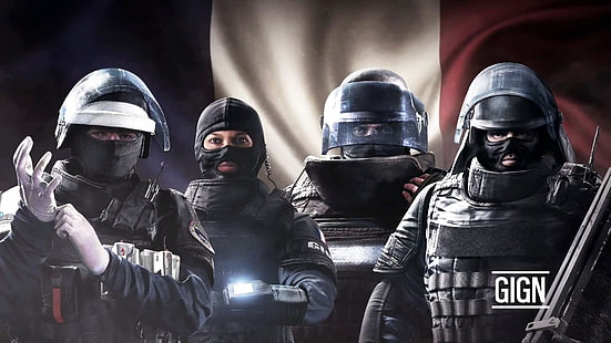 Gign wallpaper, Rainbow Six: Siege, Tom Clancy's, Ubisoft, video games, GIGN, special forces, HD wallpaper HD wallpaper