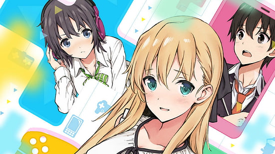 gamer !, Amano Keita, Karen Tendou, Hoshinomori Chiaki, Wallpaper HD HD wallpaper