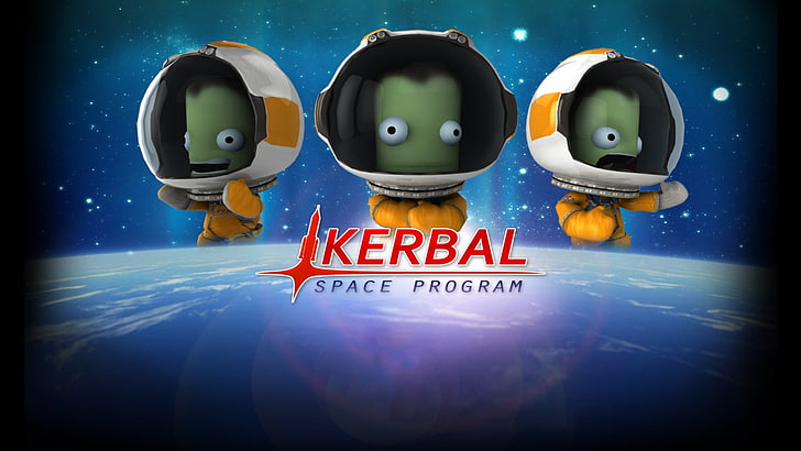 Космическа програма Кербал, Космическа програма Кербал, видео игри, космос, астронавт, HD тапет