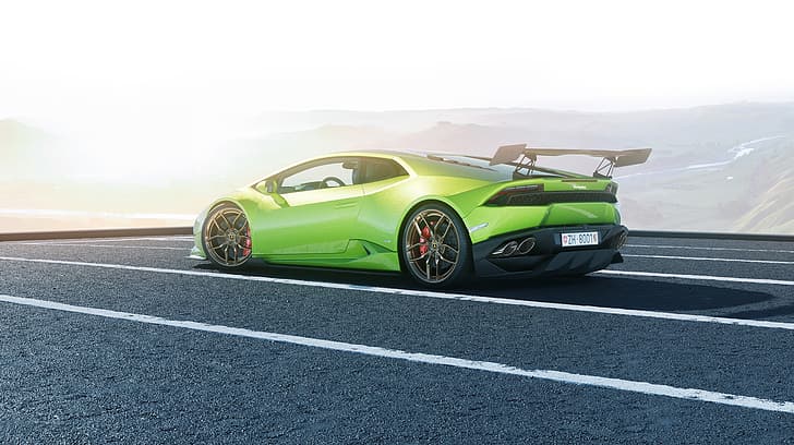 Lamborghini, Green, Supercar, Huracan, LP610-4, HD wallpaper