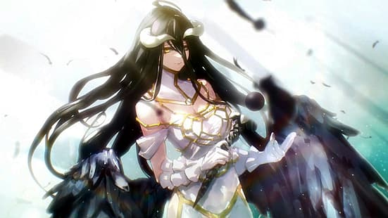 Albedo (OverLord), Overlord (anime), anime, Tapety HD HD wallpaper
