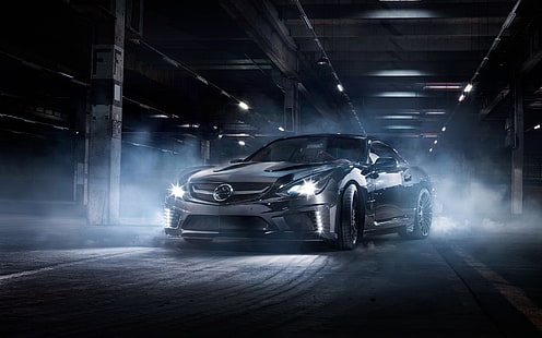 graue Coupé-Tapete, Auto, Mercedes-Benz, Scheinwerfer, Mercedes-AMG GT, HD-Hintergrundbild HD wallpaper
