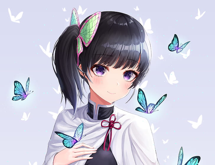 Girl Butterfly The Blade Cleaves Demons Kanao Tsuyuri Hd Wallpaper Wallpaperbetter
