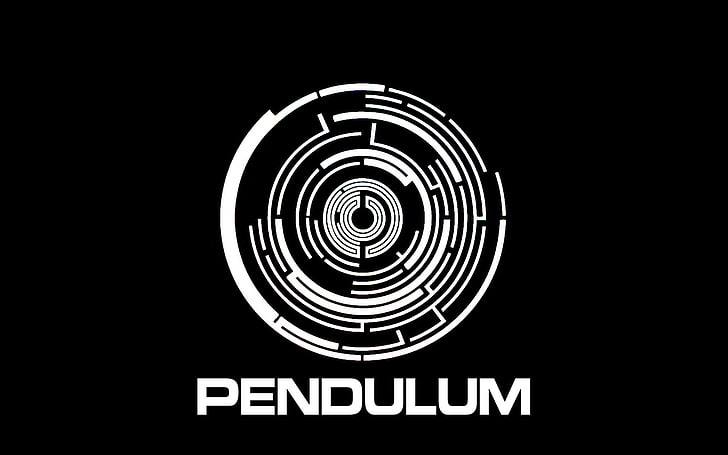 Logotipo do pêndulo, pêndulo, símbolo, nome, plano de fundo, fonte, HD papel de parede