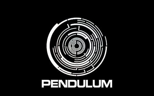 Logotipo do pêndulo, pêndulo, símbolo, nome, plano de fundo, fonte, HD papel de parede HD wallpaper