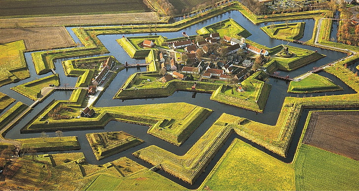 Castles, Fort Bourtange, Netherlands, HD wallpaper