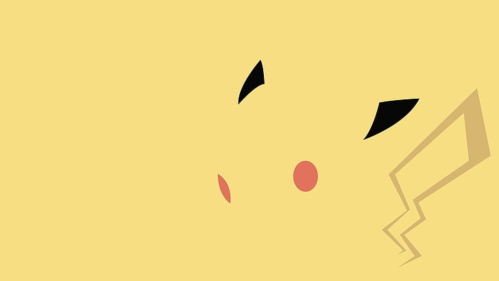 Тапет Pikachu, минимализъм, Pikachu, Pokémon, HD тапет