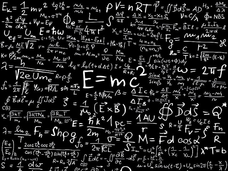 Formula di Albert Einstein, formula, fisica, Sfondo HD