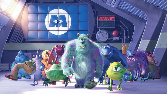 การ์ตูน, ตัวละคร, Monsters Inc. , Monsters Inc., วอลล์เปเปอร์ HD HD wallpaper