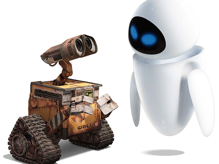 WALL-E робот Валли и Ева дружба, Робот Валли, Ева, дружба, HD обои