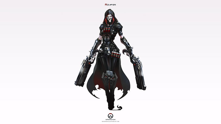 femme tenant un fond d'écran de personnage de pistolet, Overwatch, Reaper (Overwatch), échange de sexe, Fond d'écran HD