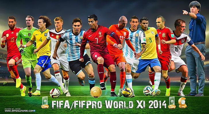 FIFAワールドXI 2014、FIFAワールド2014の壁紙、スポーツ、サッカー、リアルマドリード、クリスティアーノロナウド、ライオネルメッシ、セルジオラモス、CR7、チャンピオンズリーグ、ドイツワールドカップ、ドイツ、ブラジルワールドカップ、FCバルセロナ、FIFAワールドカップ2014、 HDデスクトップの壁紙