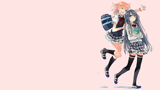 Anime, My Teen Romantic Comedy SNAFU, Yui Yuigahama, Yukino Yukinoshita, HD tapet HD wallpaper