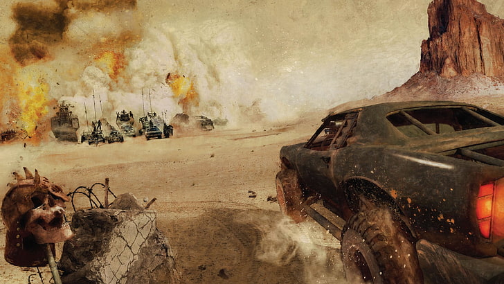 fondo de pantalla de coupé negro, Mad Max, Mad Max: Fury Road, películas, coches, cómics, Fondo de pantalla HD