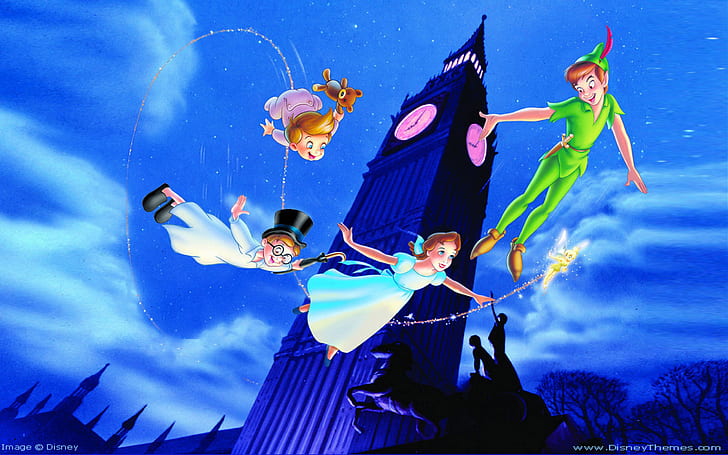 Peter Pan och vänner Wendy Darling John Darling Lost Boys Walt Disney Pictures 2560 × 1600, HD tapet