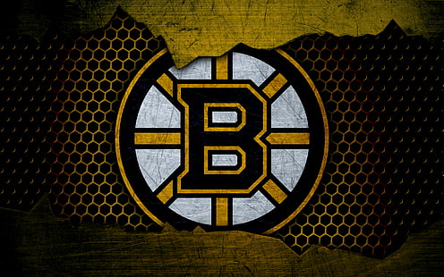 Hóquei, Boston Bruins, Emblema, Logotipo, NHL, HD papel de parede HD wallpaper