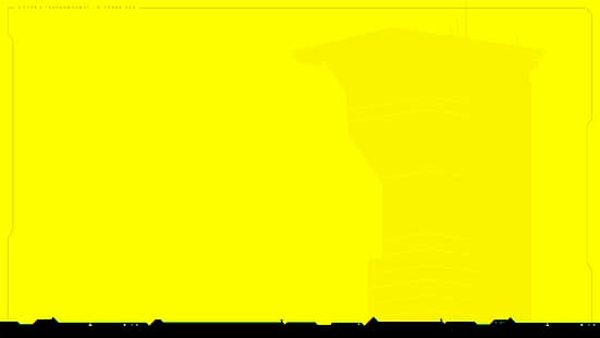 사이버 펑크, 사이버 펑크 2077, 노란색 배경, CD Projekt RED, HD 배경 화면 HD wallpaper