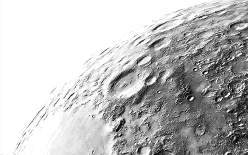 espacio luna blanca-Apple iOS8 iPhone6 ​​Plus HD Wallpa .., cráter lunar, Fondo de pantalla HD HD wallpaper