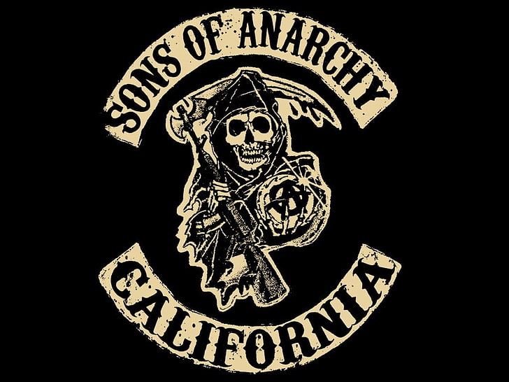 Логотип «Сыновья анархии» в Калифорнии, логотип «Сыновья анархии», HD обои