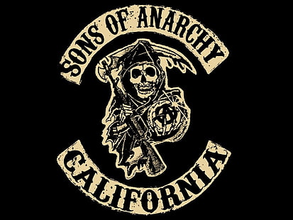 Логотип «Сыновья анархии» в Калифорнии, логотип «Сыновья анархии», HD обои HD wallpaper