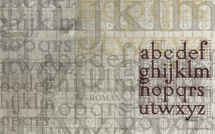 brown letters, letters, alphabet, layering, texture, HD wallpaper