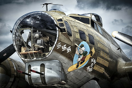 самолет, Вторая мировая война, Боинг B-17 Flying Fortress, HD обои HD wallpaper