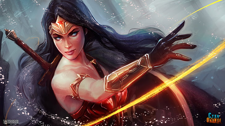 Wonder Woman, фен изкуство, илюстрация, 4K, HD тапет