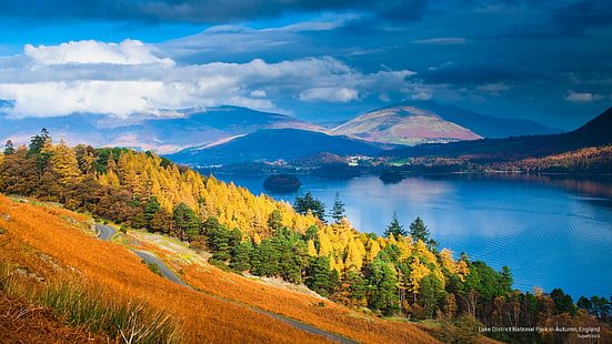 Lake District National Park no outono, Inglaterra, outono, HD papel de parede HD wallpaper